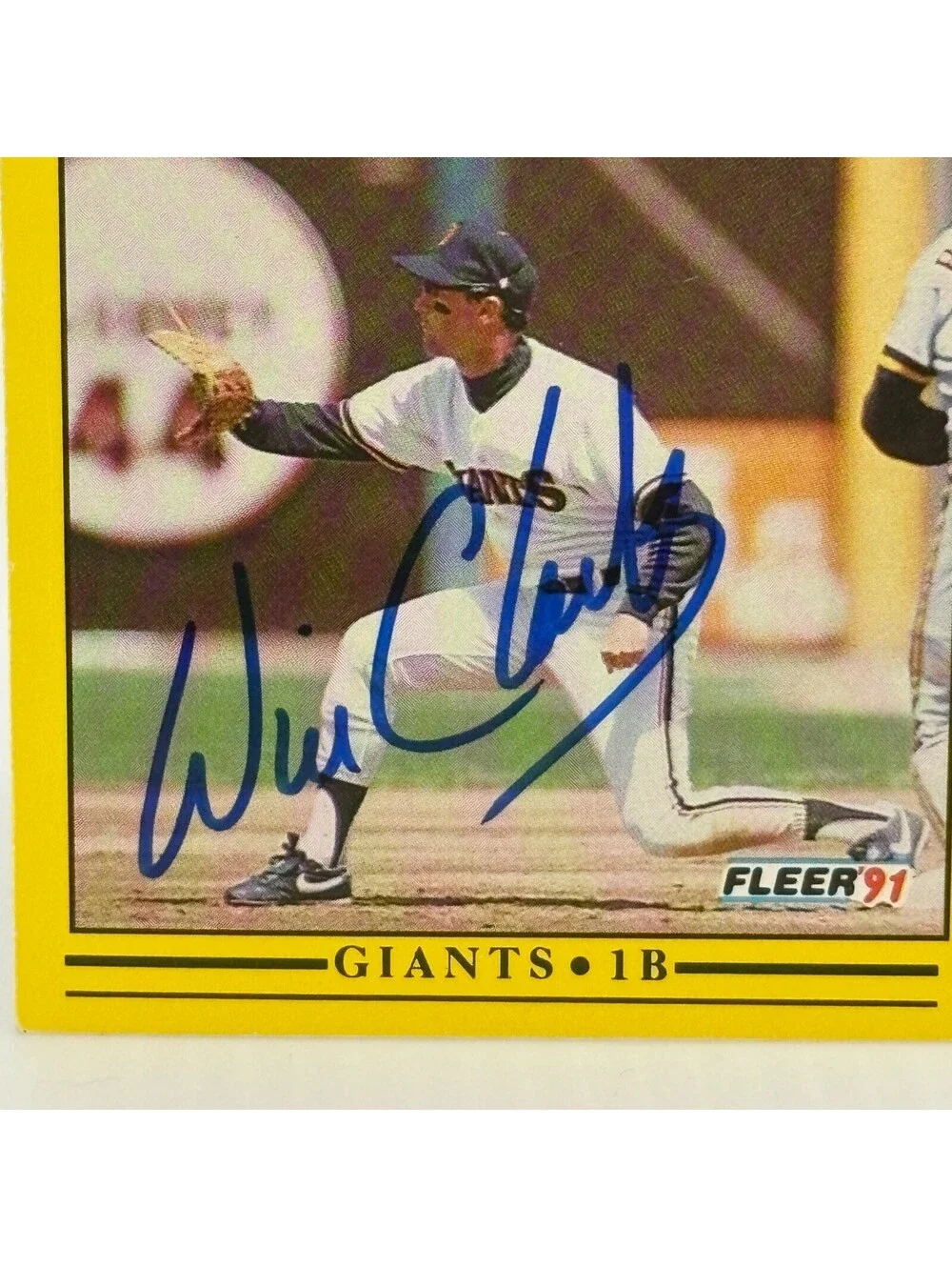 1991 Fleer Will Clark #259 San Francisco Giants Signed Autographed Card